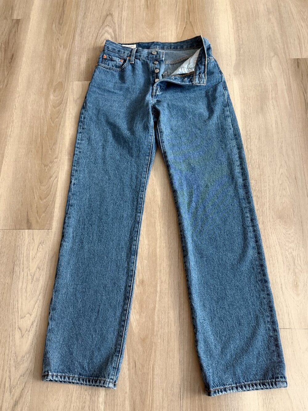 Levi’s Premium 501 ’90s Jeans W24 L32 Medium Wash Relaxed Straight Leg